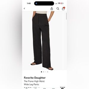 Favorite Daughter Fiona Black Wide-Leg Pants 12